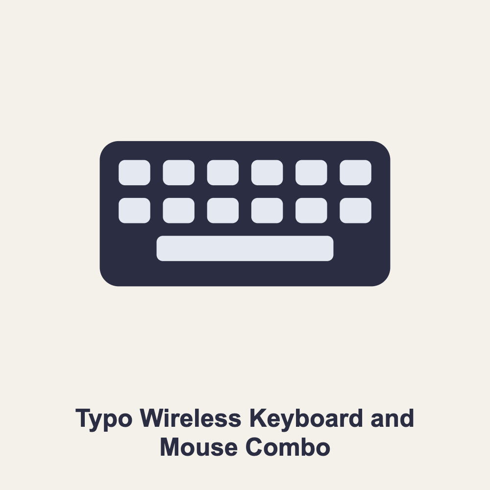 Typo Wireless Keyboard and Mouse Combo