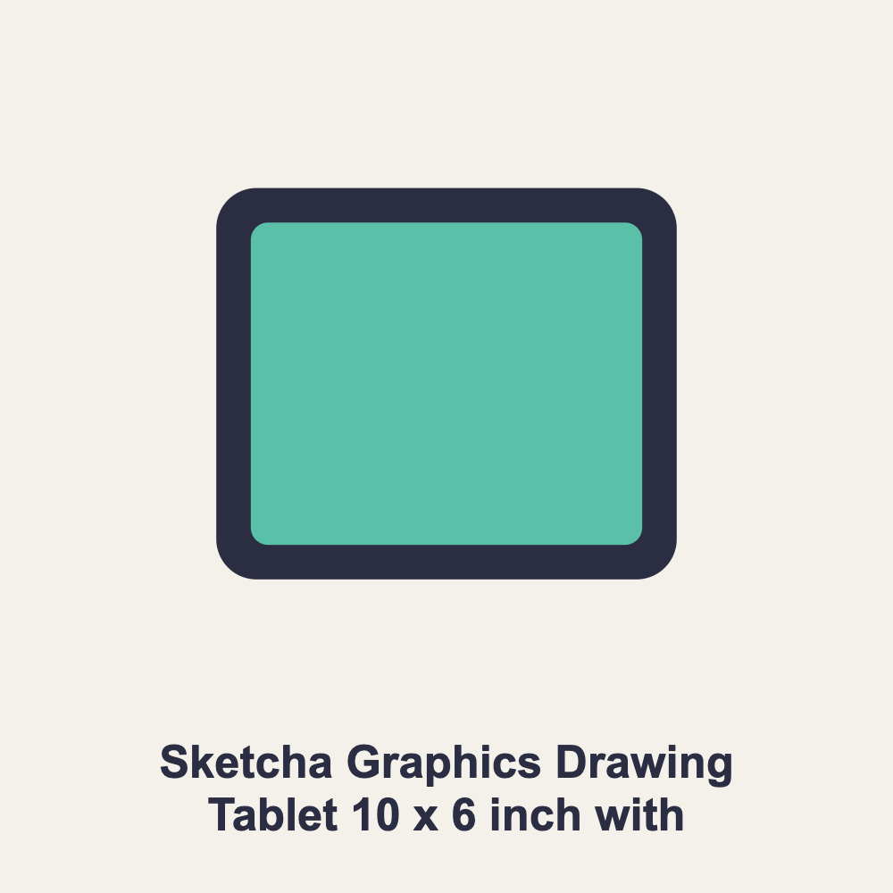 Sketcha Graphics Drawing Tablet 10 x 6 inch with Pen