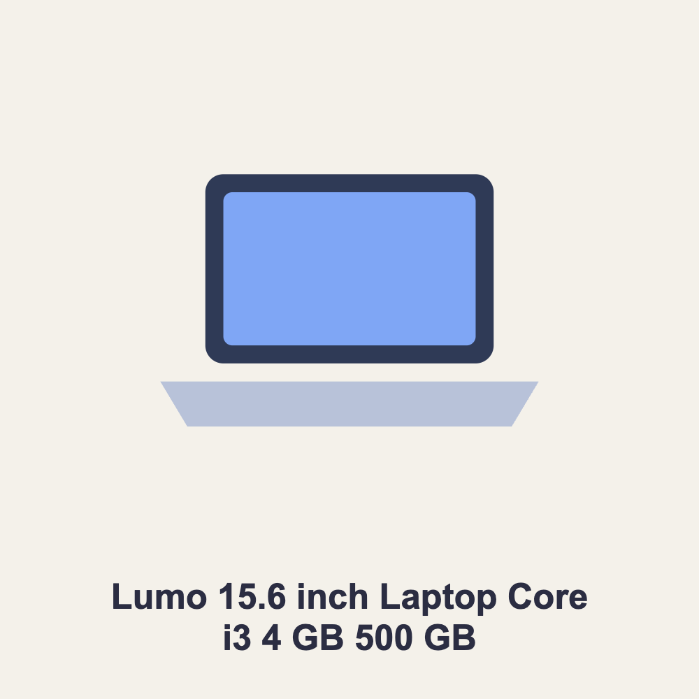 Lumo 15.6 inch Laptop Core i3 4 GB 500 GB