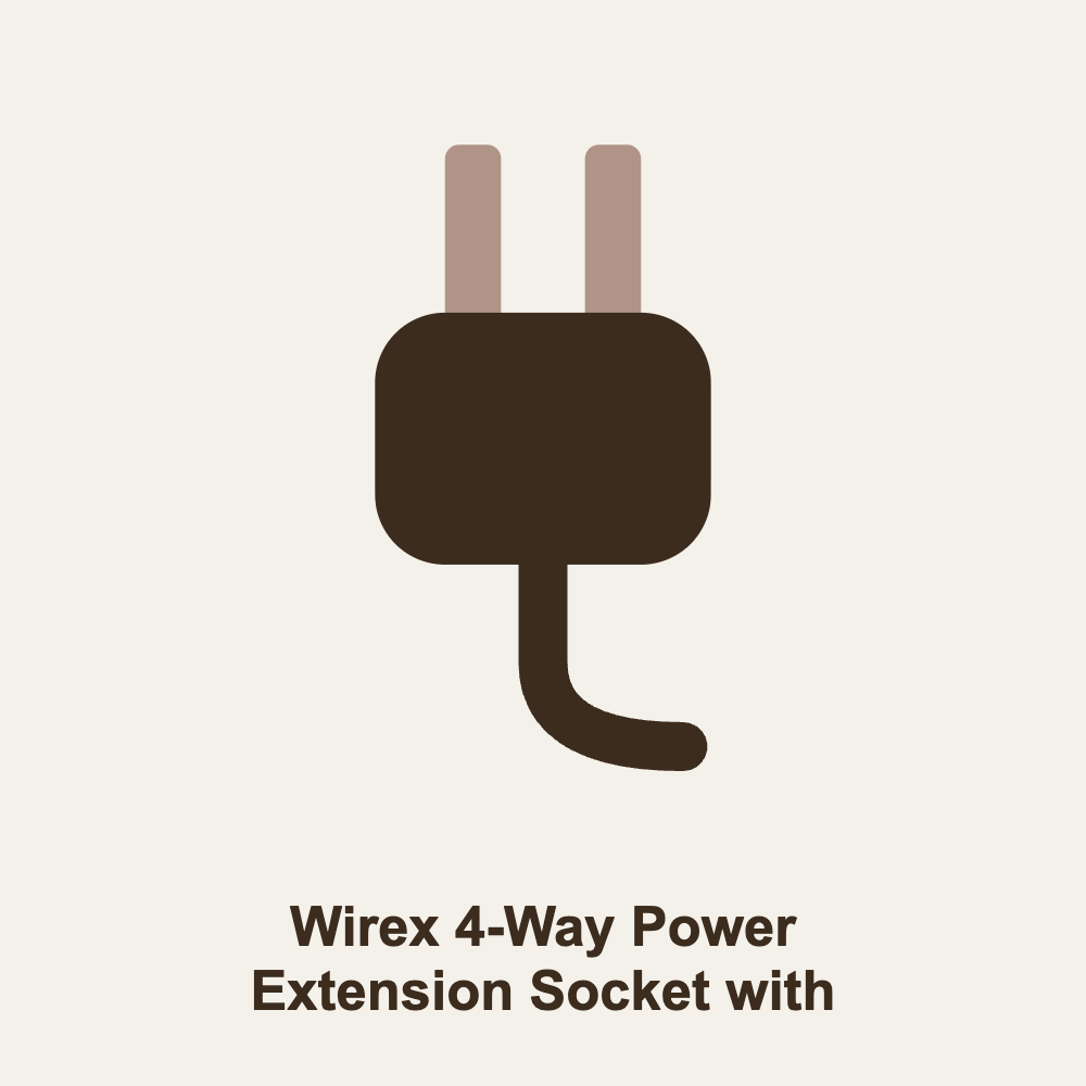 Wirex 4-Way Power Extension Socket with Surge Protection