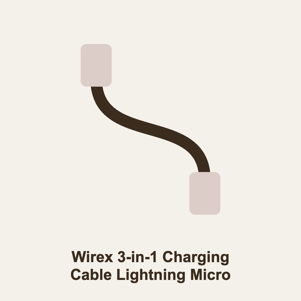 Wirex 3-in-1 Charging Cable Lightning Micro USB-C