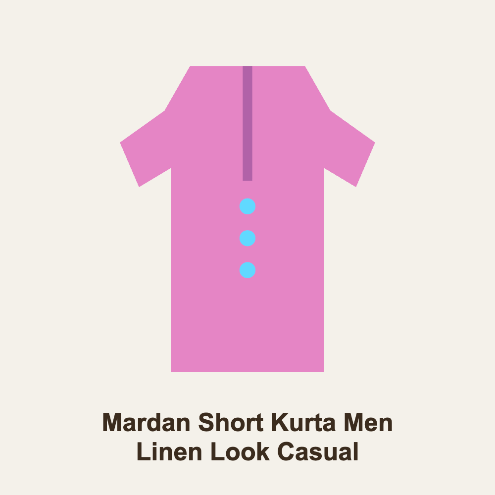 Mardan Short Kurta Men Linen Look Casual