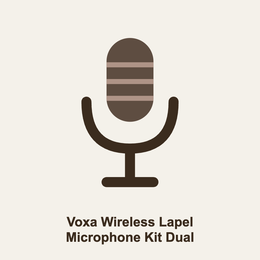 Voxa Wireless Lapel Microphone Kit Dual Clip-On