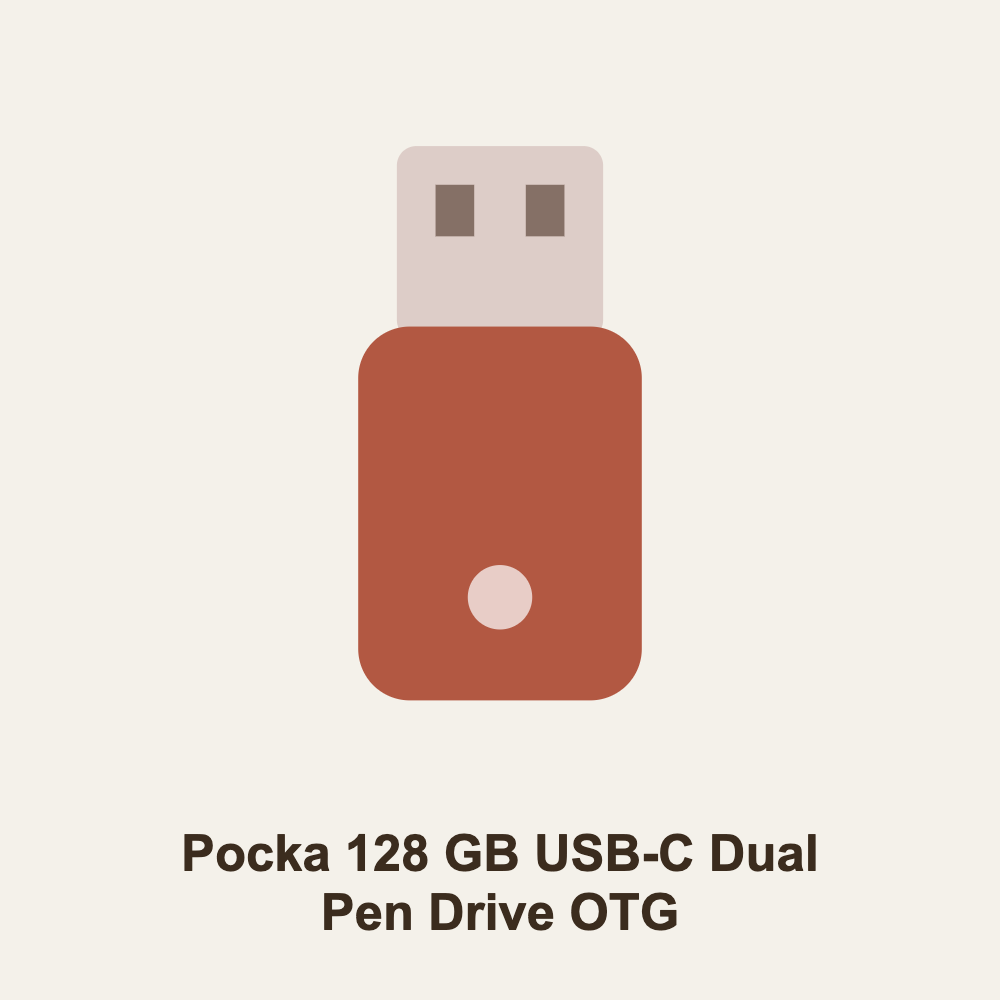 Pocka 128 GB USB-C Dual Pen Drive OTG