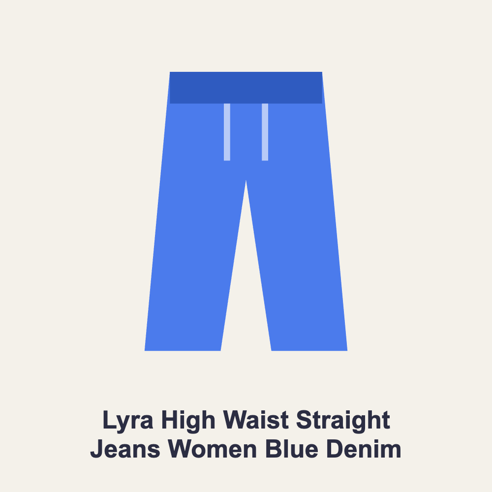 Lyra High Waist Straight Jeans Women Blue Denim