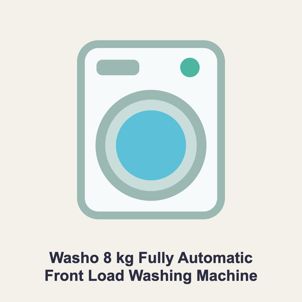 Washo 8 kg Fully Automatic Front Load Washing Machine