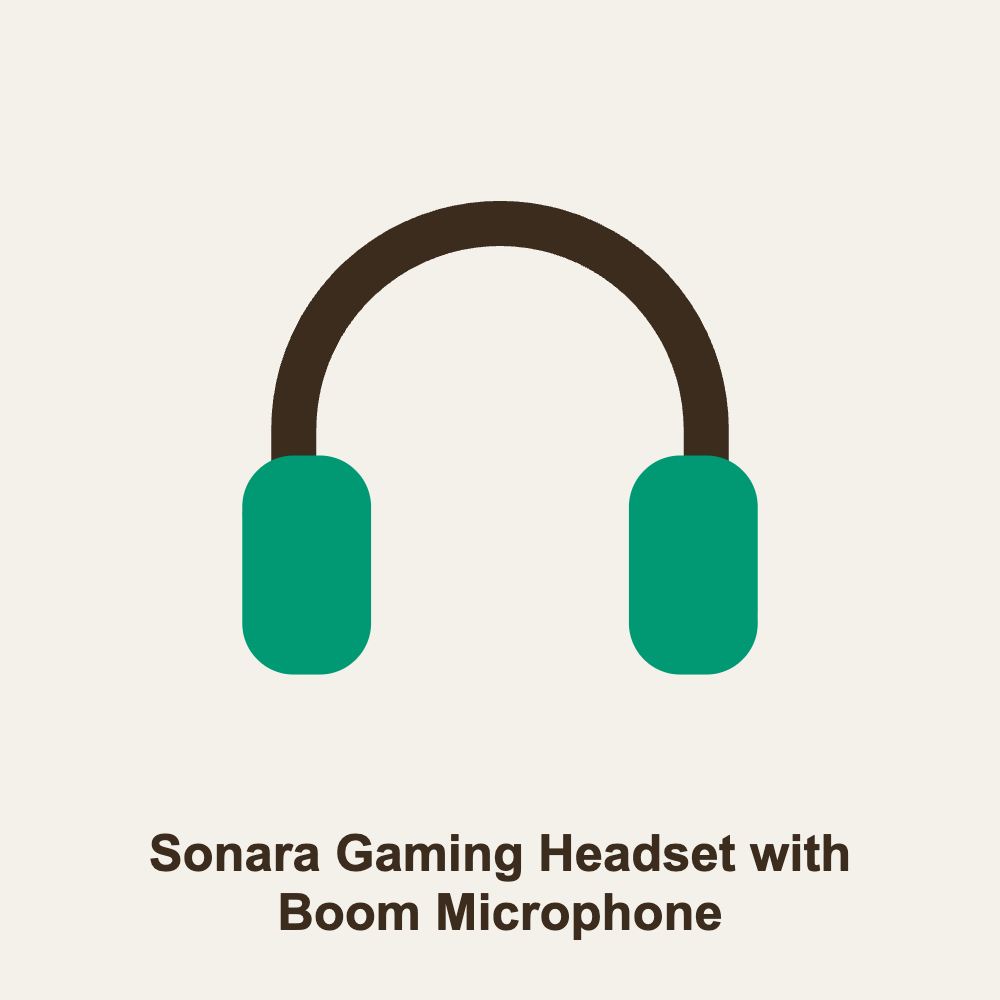 Sonara Gaming Headset with Boom Microphone