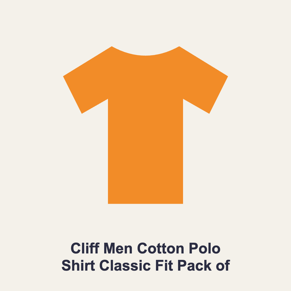Cliff Men Cotton Polo Shirt Classic Fit Pack of 2