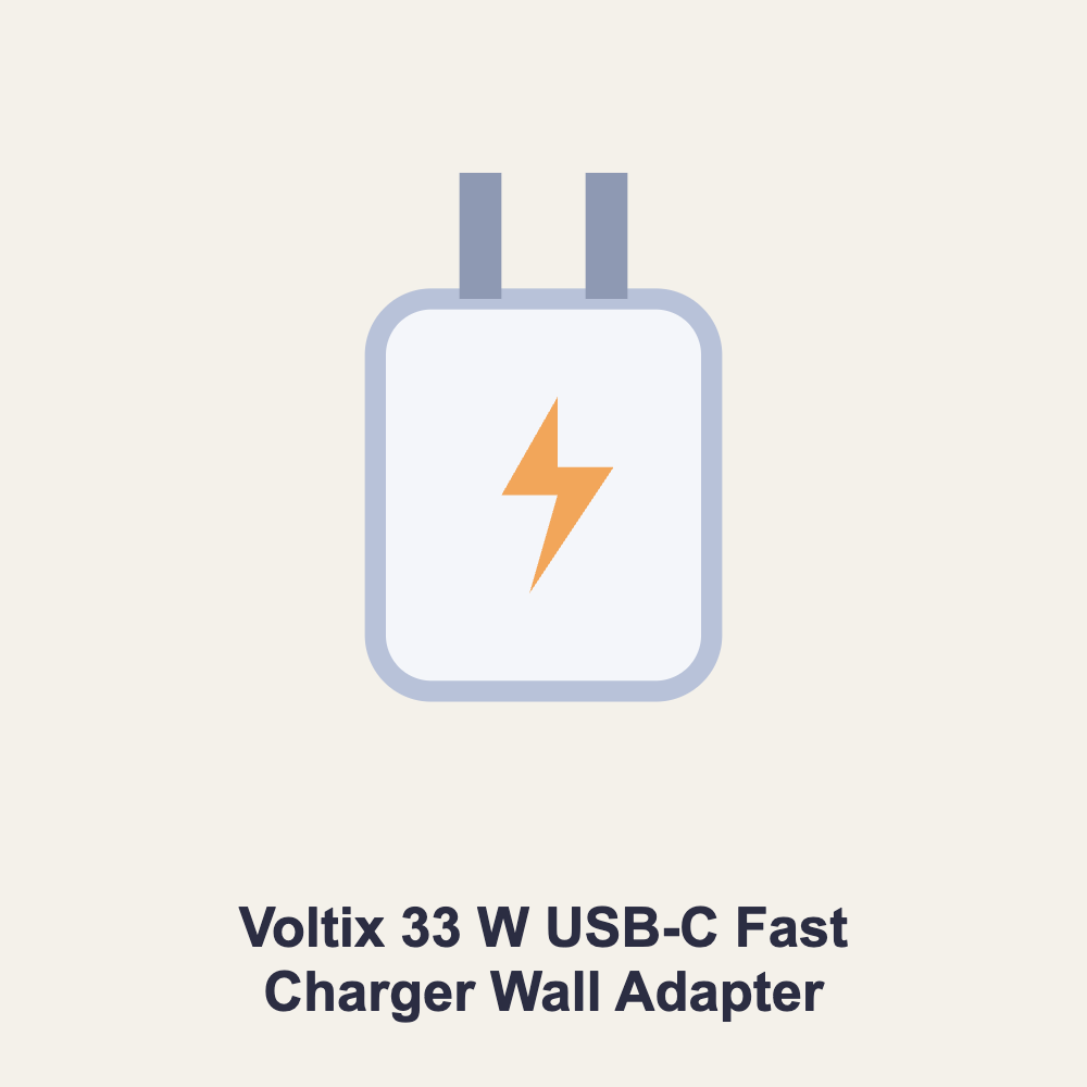 Voltix 33 W USB-C Fast Charger Wall Adapter