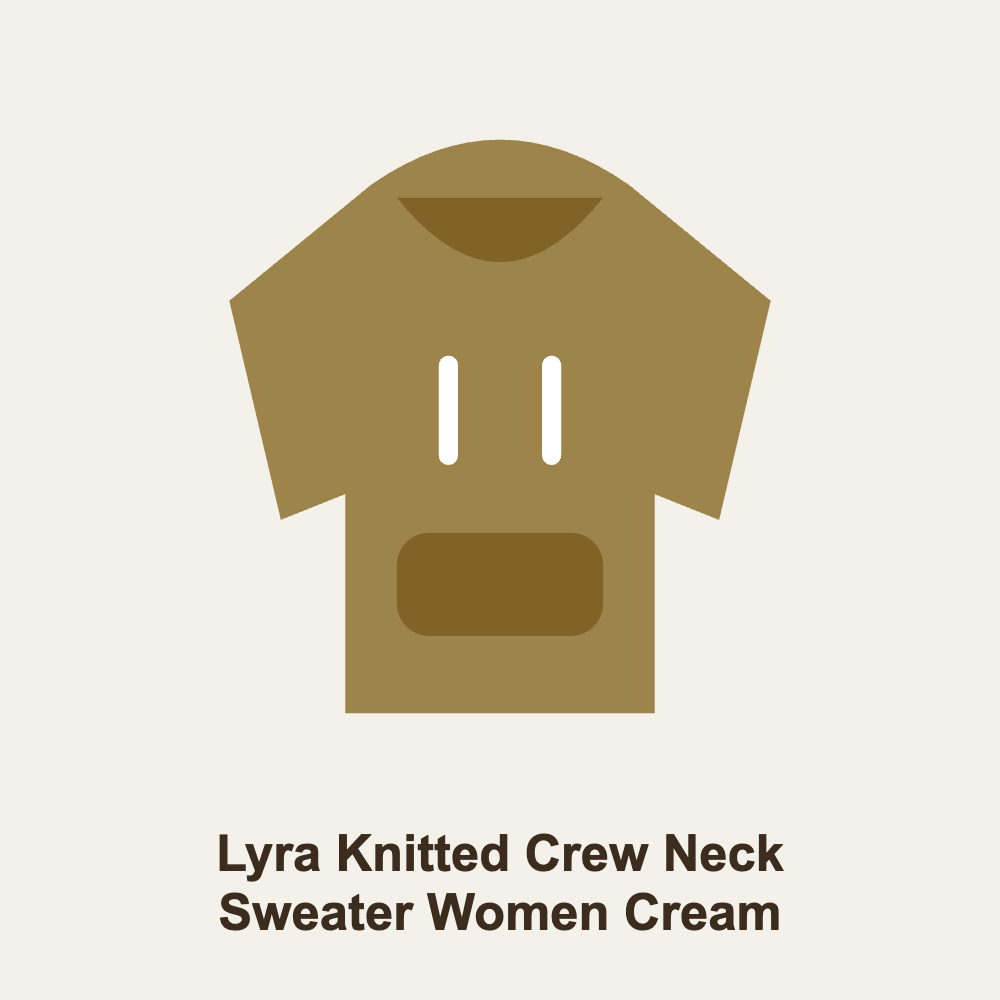 Lyra Knitted Crew Neck Sweater Women Cream