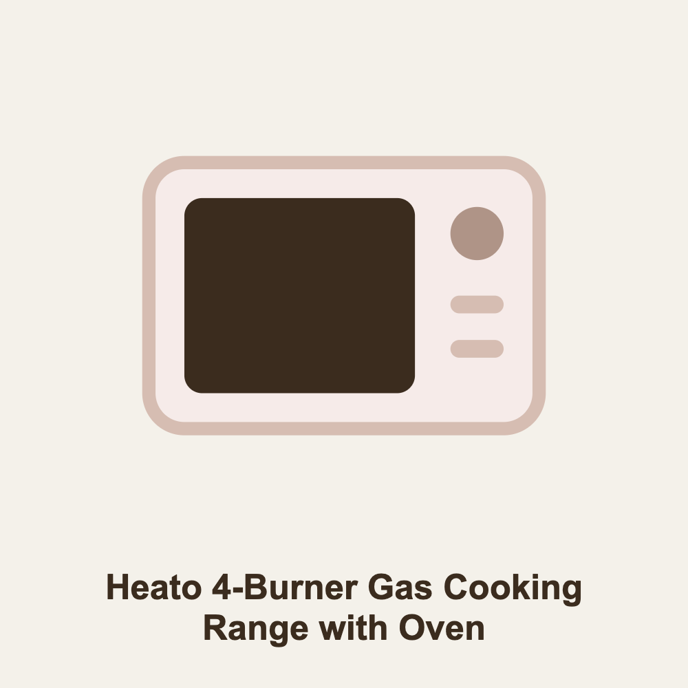 Heato 4-Burner Gas Cooking Range with Oven