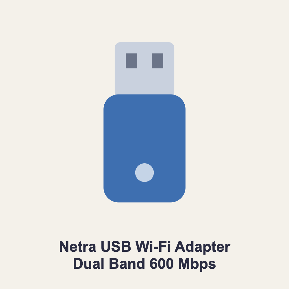 Netra USB Wi-Fi Adapter Dual Band 600 Mbps