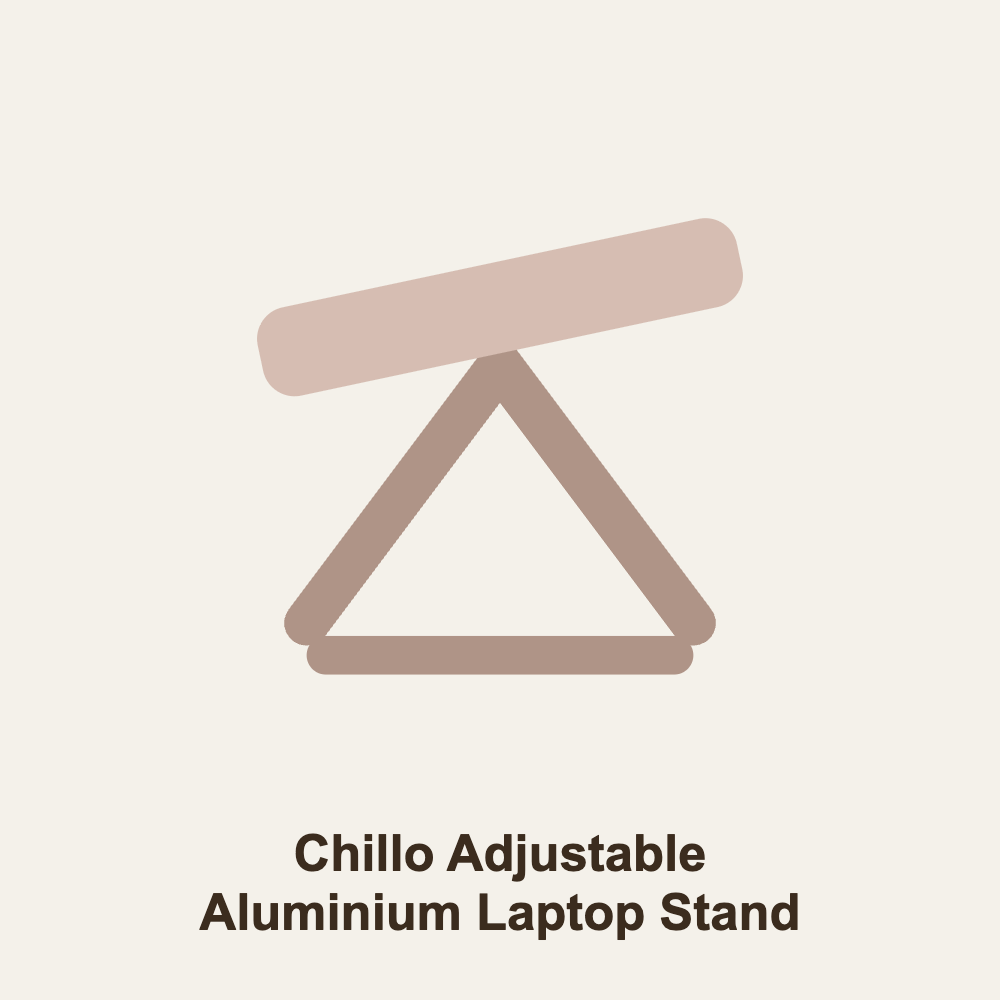 Chillo Adjustable Aluminium Laptop Stand Foldable
