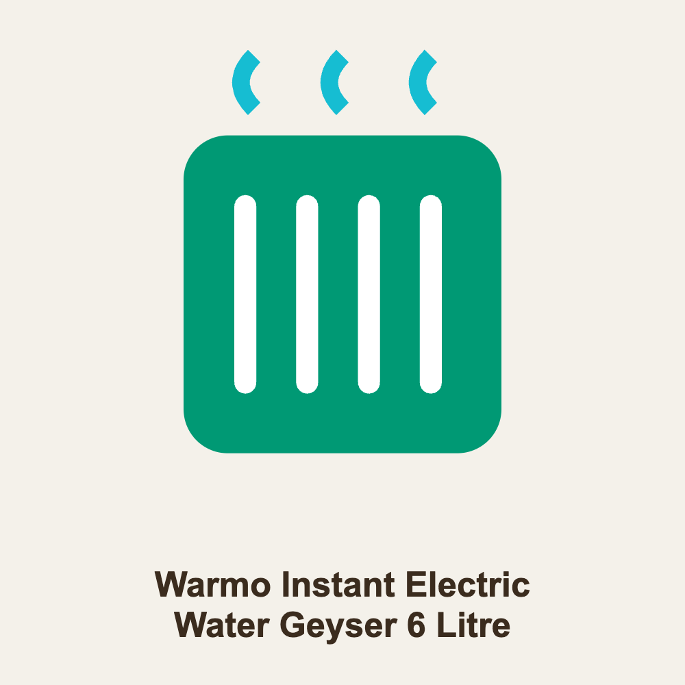 Warmo Instant Electric Water Geyser 6 Litre