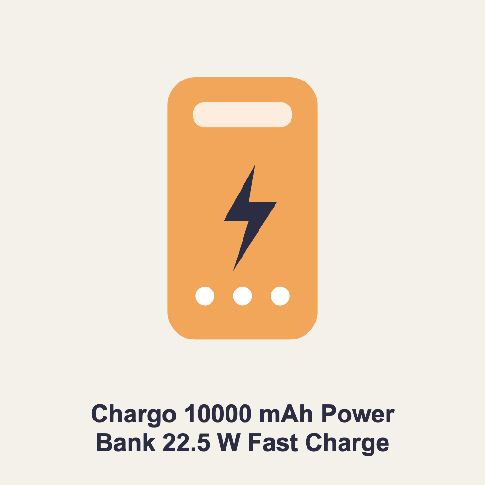 Chargo 10000 mAh Power Bank 22.5 W Fast Charge